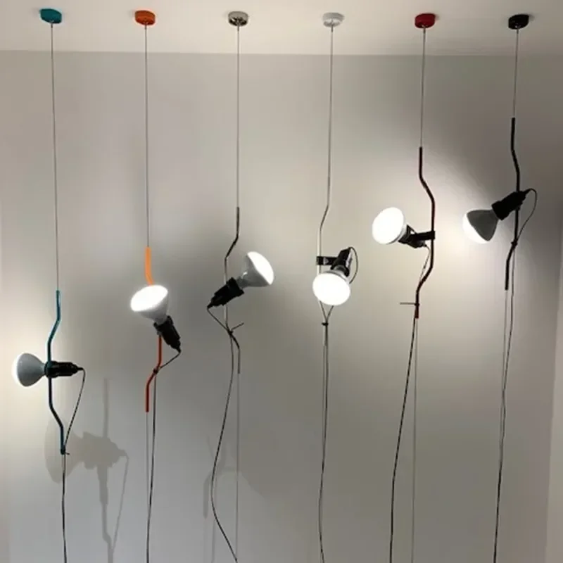 Italian Parentesi Pendant Lamp for Bedroom Bedside Lamp Living Room Ceiling to Floor Suspension Pendant Light 3