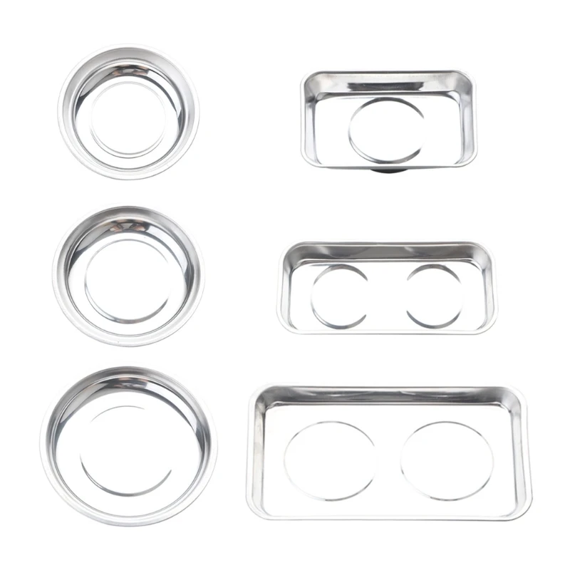 

Practical Magnetic Square/Round Parts Bowl Keep Your Tools and Parts Securely in Place with Super Strong Magnetism D0LD
