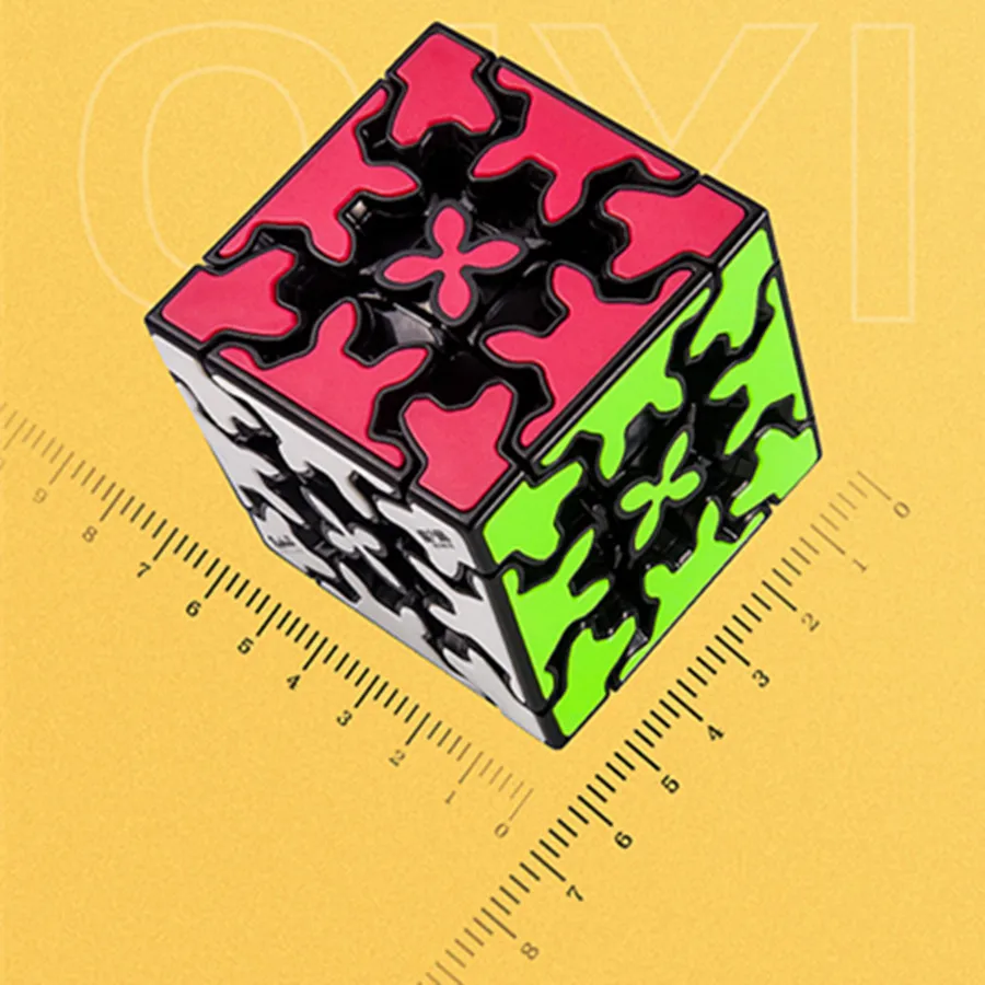 QiYi 새로운 기어 57mm 매직 큐브 3x3x3 스피드 큐브 Magico 퍼즐 장난감 어린이 선물 장난감 QiYi 57mm 기어 매직 큐브