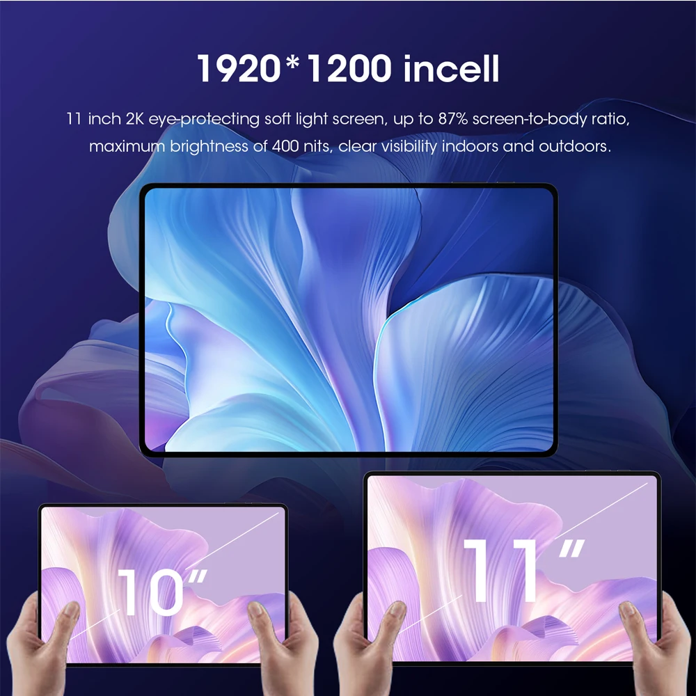2024 New CWOWDEFU P35 Ultra-thin Tablet 11'' FHD 2K Display 12GB+128GB T606 8-core 13MP Cam 7000mAh Battery Android 14 Tablet PC 2