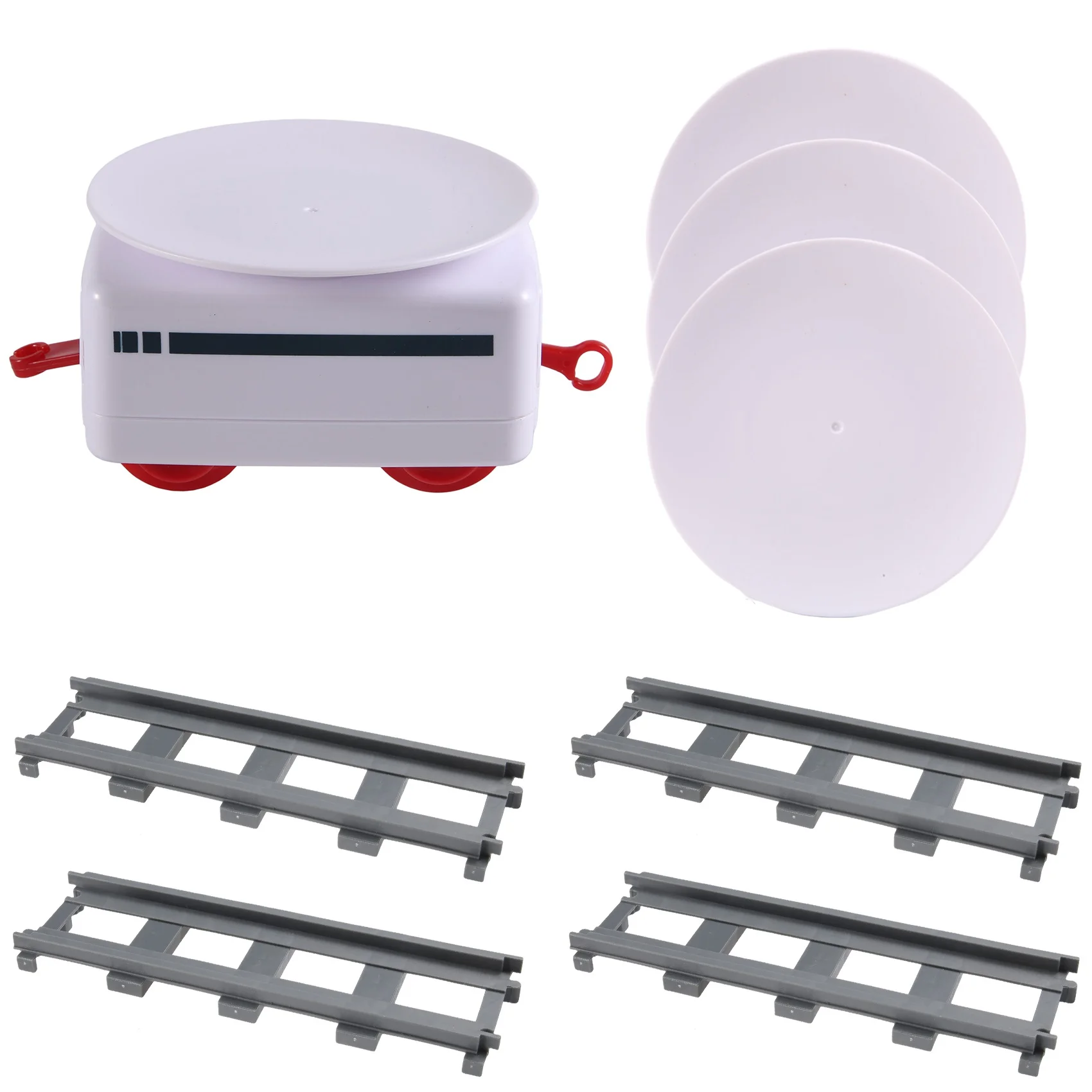Sushi Train Rotary Sushi Toy Track Conveyor Belt Rotating Table Kid Food Train Set DIY Making Family Party BN03R