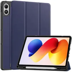Premium Tablet Case with Pencil Holder and Stand for Redmi Pad 2Pro 2025 (Dark blue)