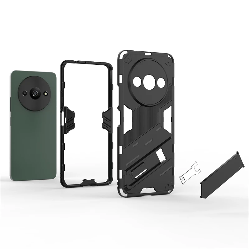 Xiaomi Redmi A3 Shockproof Armor Phone Case with Kickstand and Holder