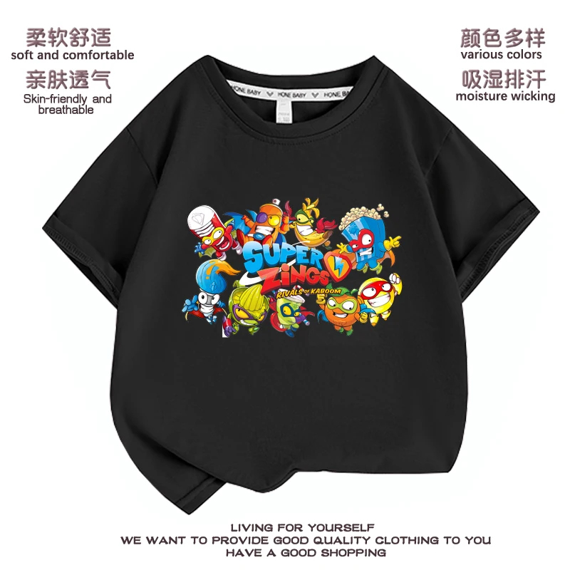 

Super Zings Cartoon clothing T Shirt Kids Game Streetwear Short Sleeve Children T-Shirt Superzings Tshirt Children Clothes Tops