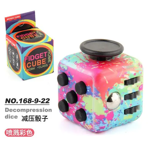 Creative Solid Color Fidget Dice handheld cube Release Stress Autism Anxiety Adult Kids Relief Anti-Stress finger children toys - Image 14