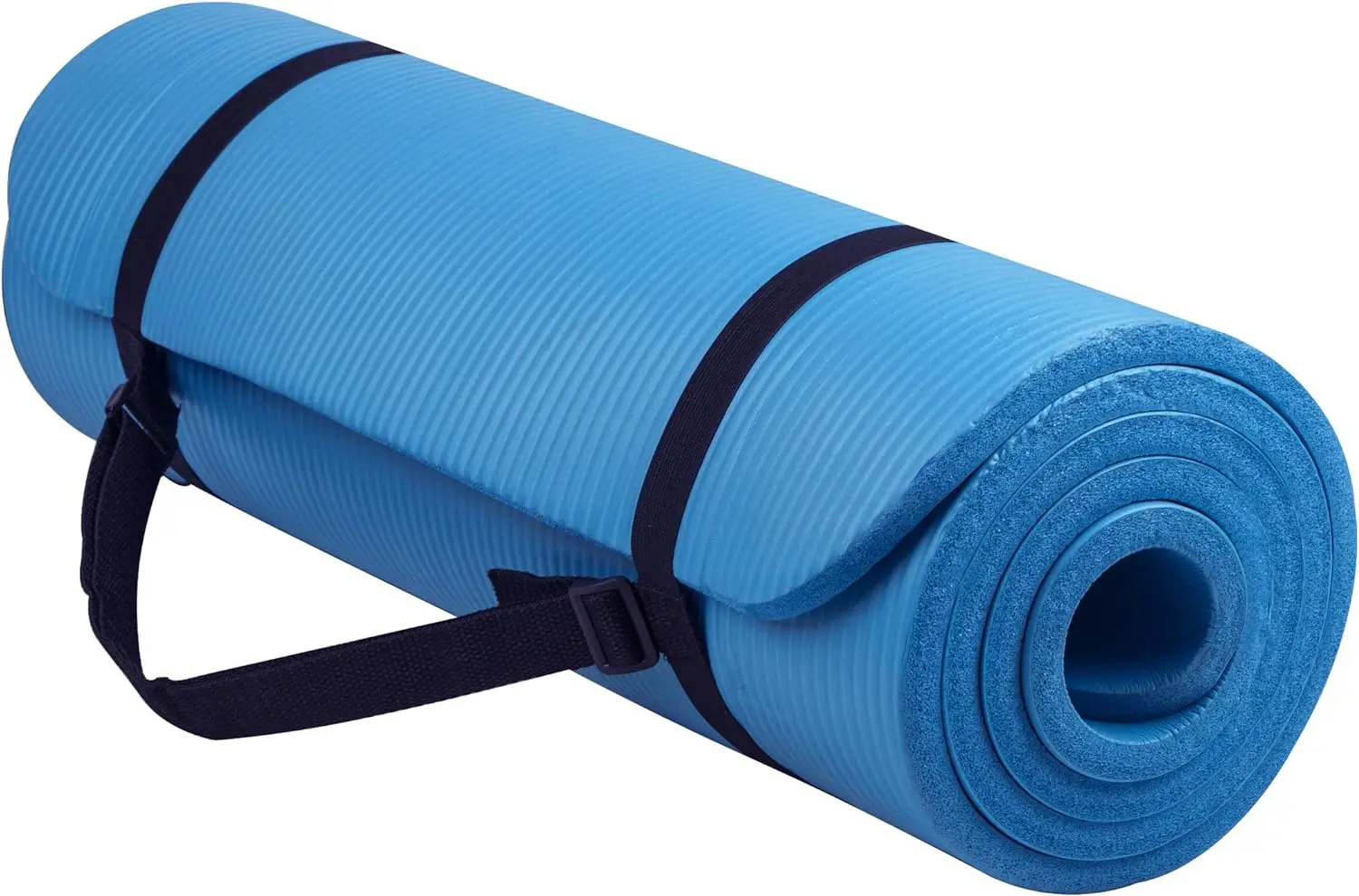 

Fitness All Purpose 1/2-Inch Extra Thick High Density Anti-Tear Exercise Yoga Mat with Carrying Strap with Optional Yo