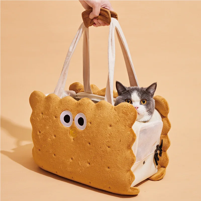 

Cute Sandwich Cookies Pet Supplies Cats Puppies Chihuahua Out Portable Shoulder Handbag Comfortable Plush Warm Winter Dog Bag