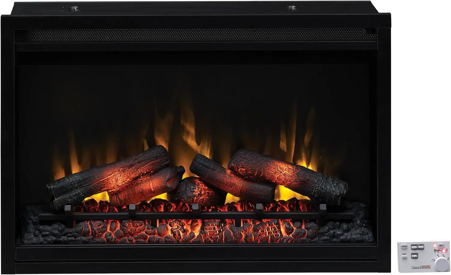 36" Traditional Built-in Electric Fireplace Insert, 120 volt