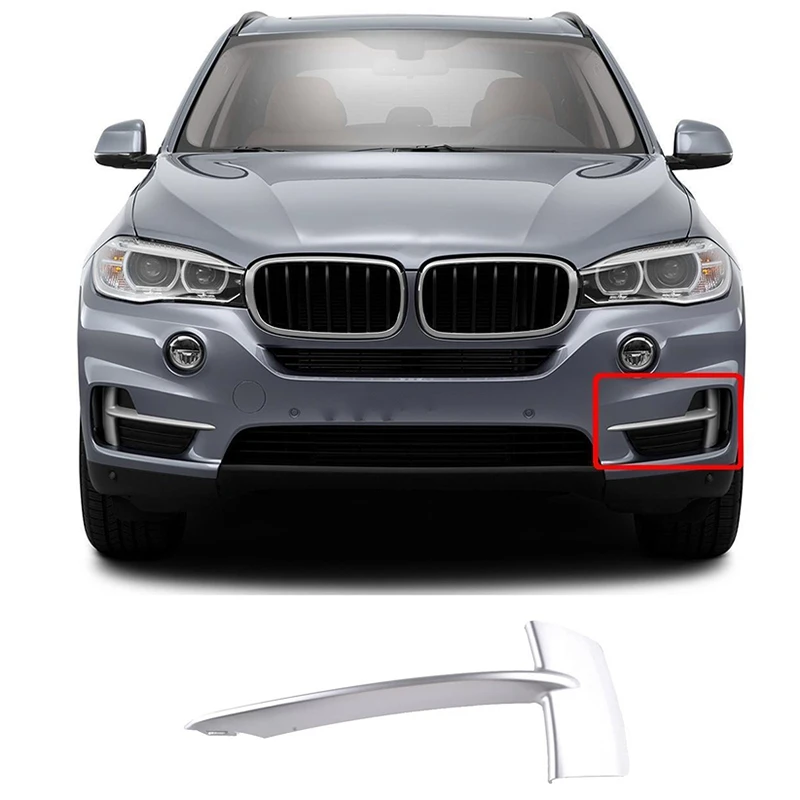 

Chrome Front Left Bumper Grille Trim Molding 51117303113 for -BMW X5 F15 35I 35Ix 35Dx 40Ex 2014 2015 2016 2017