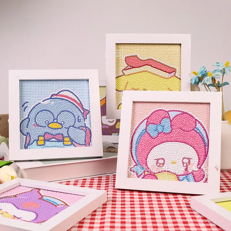 Sanrio Diamond Art Gallery Lomi Katie Cat Decorazione Fai Da Te Fatta A Mano Per Bambini Dipinti Con Diamanti Adesivi Con Diamanti