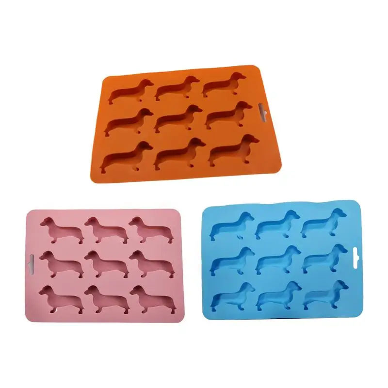 

Dachshund Silicone Mold Handmade Ice Cube Tray Chocolate Baking Mold Candy Cookies DIY Baking Tool Bone Shape Puppy Cake Making