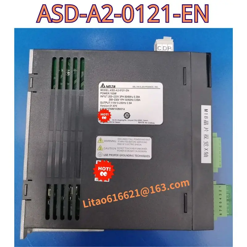 중고 오리지널 서보 드라이버 ASD-A2-0121-EN, 100W 기능 테스트 OK