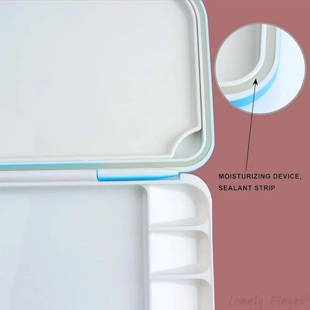 18 웰 수채화 물감 팔레트, 프리미엄 보습 접이식 여행 휴대용 접이식 페인트 팔레트 상자