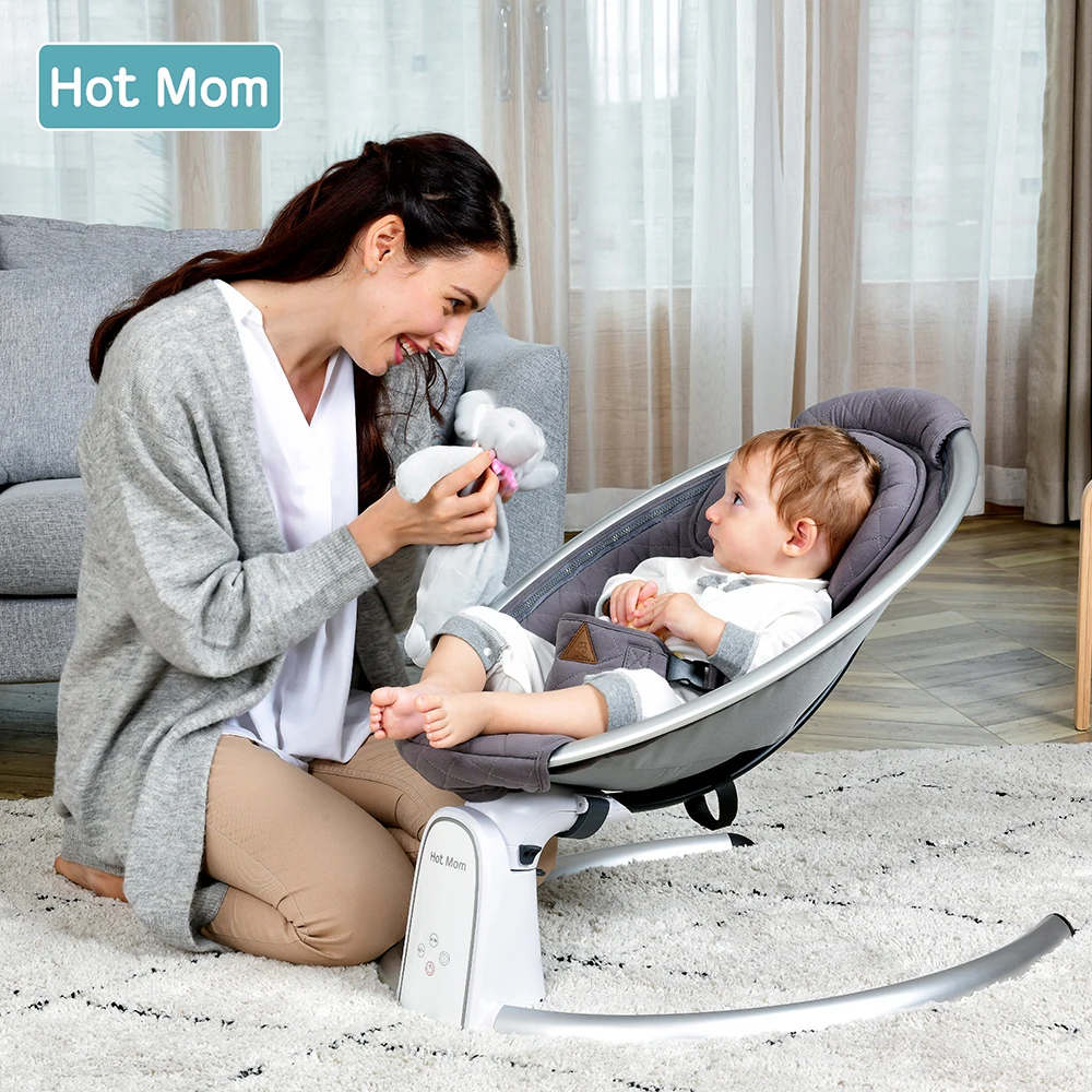 Hot Mom © Transat Electrique - Chaise Bébé - Bluetooth - 5 Positions -  Fonction