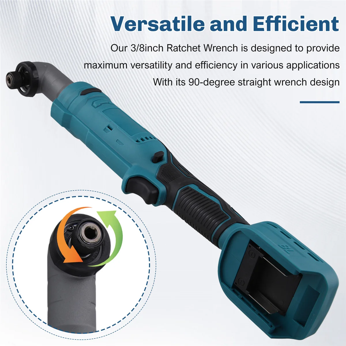Cordless Impact Wrench Brushless 90 Degree Right Angle Small Electric Ratchet Wrench 1/4 Collet For Makita 18V Battery