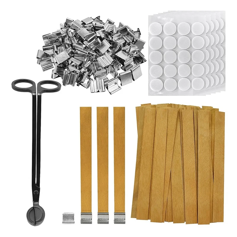 Wood Wicks For Candles Making Wooden Candle Wicks,With Trimmer Natural Crackling Wooden Wicks For DIY Candle Making