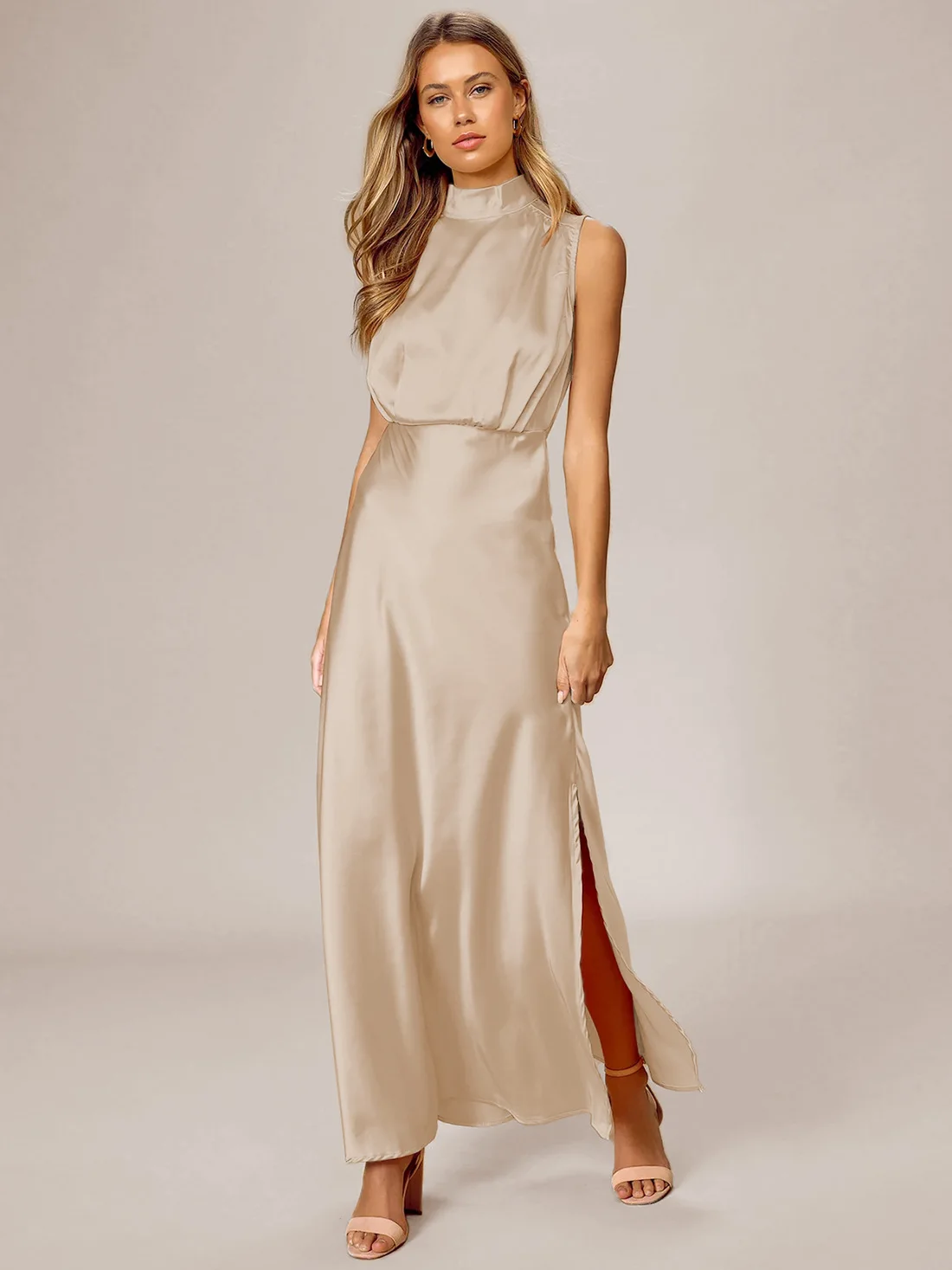 EveningDressSuspendersLuxuryFrenchDressesVNeckChiffonDressSolidSleevelessFashion