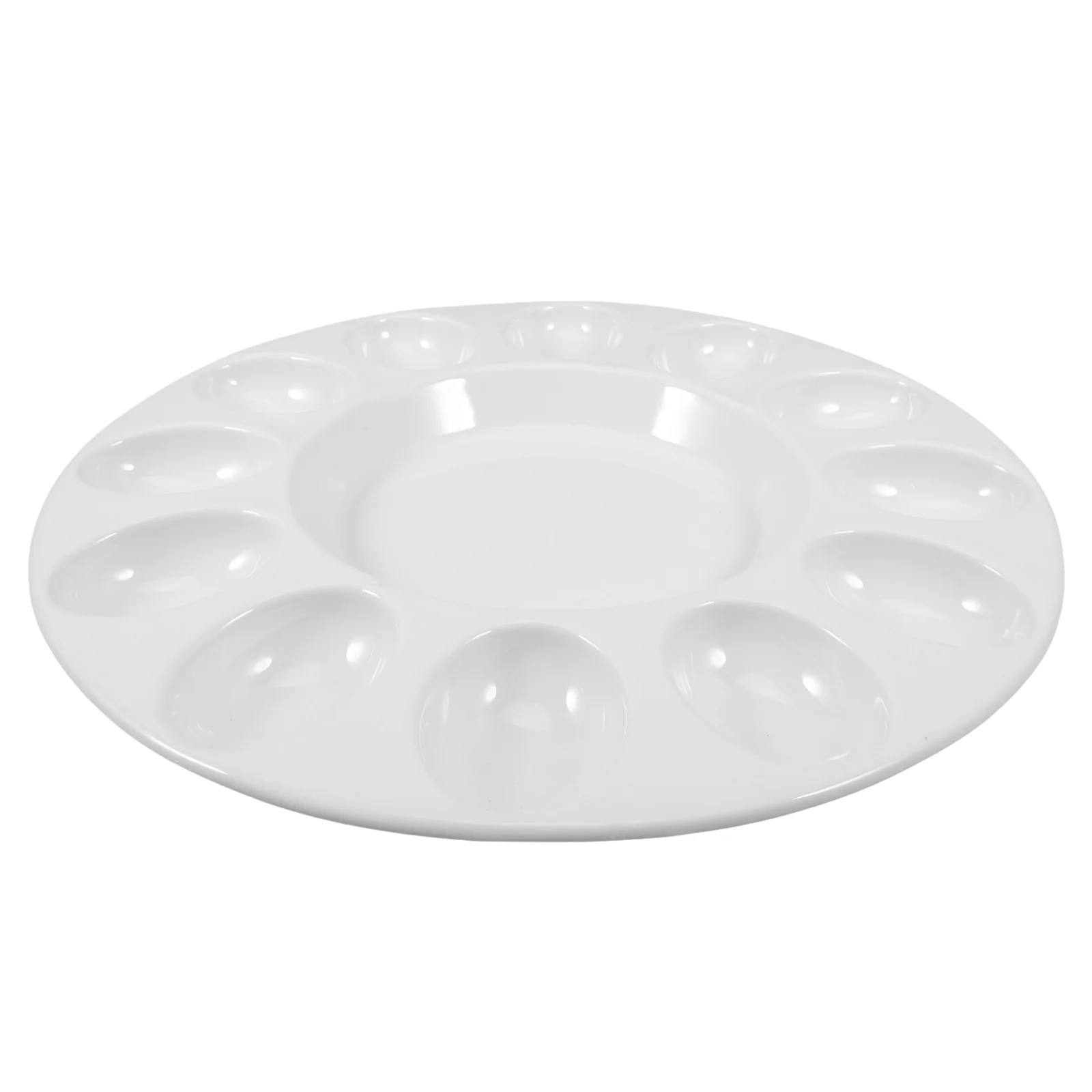Easter Egg Tray Dispenser Food Basket Eggs Ceramic Holder Platter Deviled Carriers Plate 6