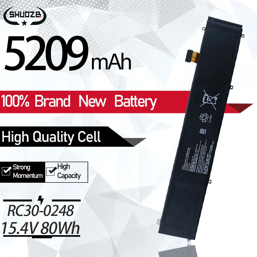 Bateria para Razer Lâmina Stealth 15 2023 Rtx 2070 Max-q Rz09-02386 Rz09-02385 Rz09-02386e91 Rz09-02385e92-r3u1 80wh Novo Rc300248