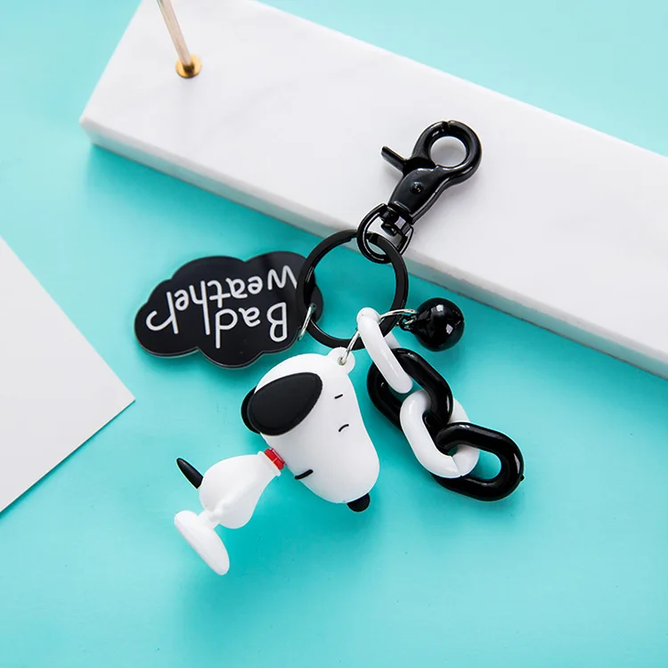 PEANUTS Snoopy Keychain Key Ring Charm Cute Creative Cartoon Mobile Phone  Bag Car Pendant Fun Keychain Accessories Kid Girl Gift - AliExpress