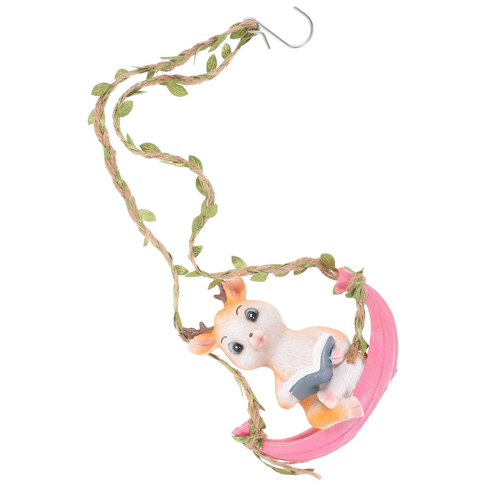 

Подставка для цветочного горшка, украшение для сада из смолы, декоративное украшение в форме оленя, украшение в форме качели