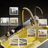 Golden Multifunctional Kitchen Sink Digital Display 304 Stainless Steel Waterfall Kitchen Sink with Soap Dispenser 2