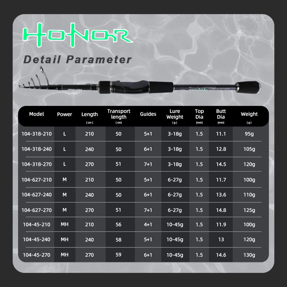 Telescopic Fishing Rod Carbon Fiber 6