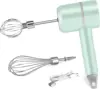 Cordless Electric Hand Mixer,USB Rechargable Handheld Egg Beater with 2 Detachable Stir Whisks 3 Speed Modes,Baking At Home For
