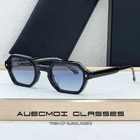 Lunettes de soleil hexagonales vintage pour femmes et hommes, lunettes de soleil de marque de luxe, design populaire, style punk, petite monture, protection UV400 1