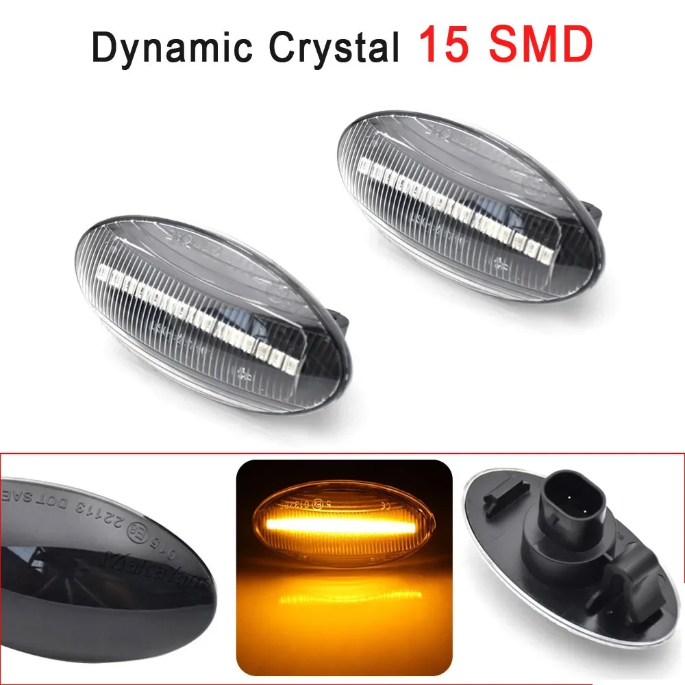 2pcs For Suzuki Swift Jimmy Vitara SX4 Alto Led Dynamic Side Marker Turn Signal Light Sequential Blinker Light Amber Indicator