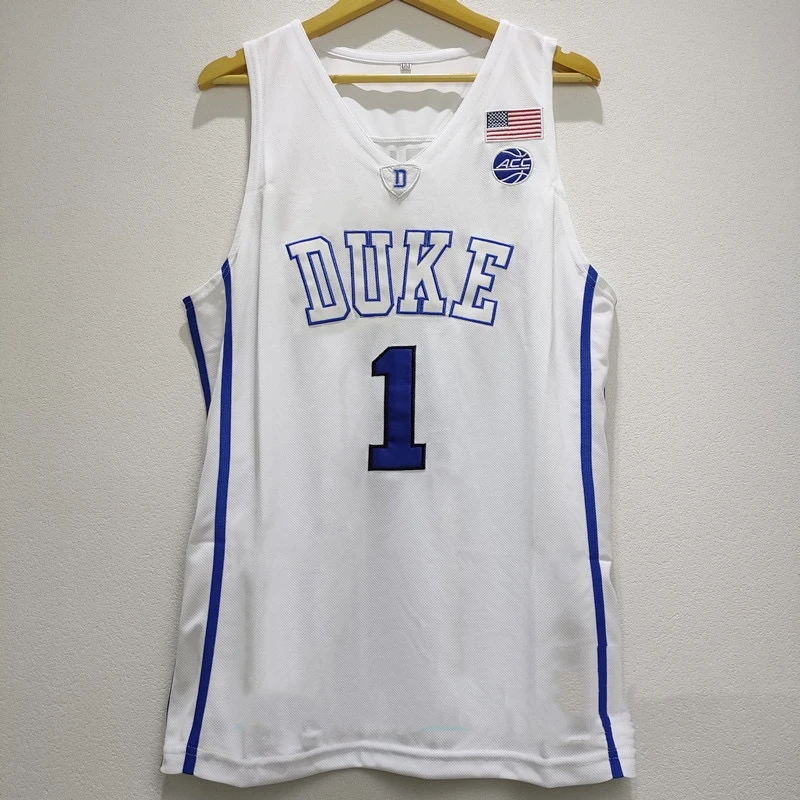 

Basketball Jerseys Men Oversize 1 Williamson Duke University Embroidery Sewing Breathable Sports Athletic Hip Hop Sportswear