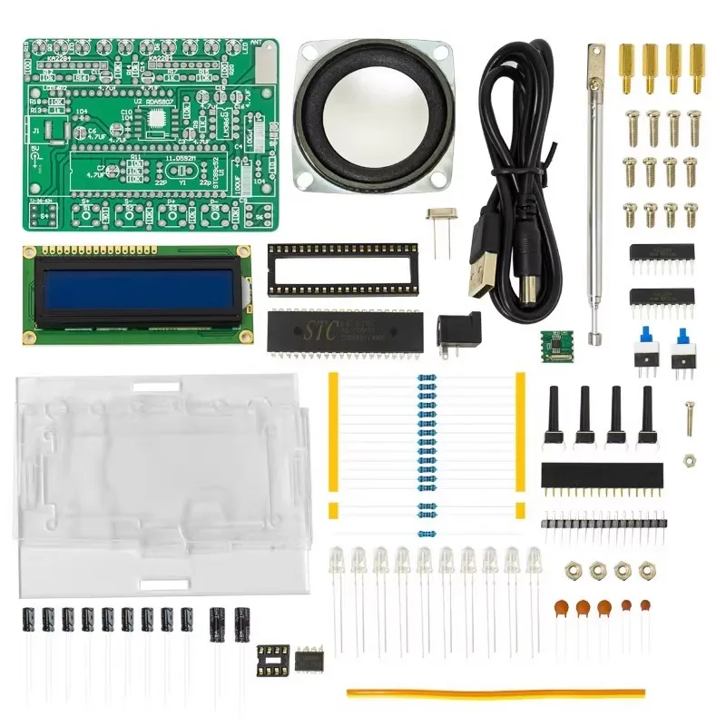 iFutniew RDA5807 Kit Elettronico FAI DA TE Wireless Stereo FM Radio Ricevitore Modulo PCB 76MHz-108MHz DC 1.8V-3.6V Facile Da Installare Facile da Usare