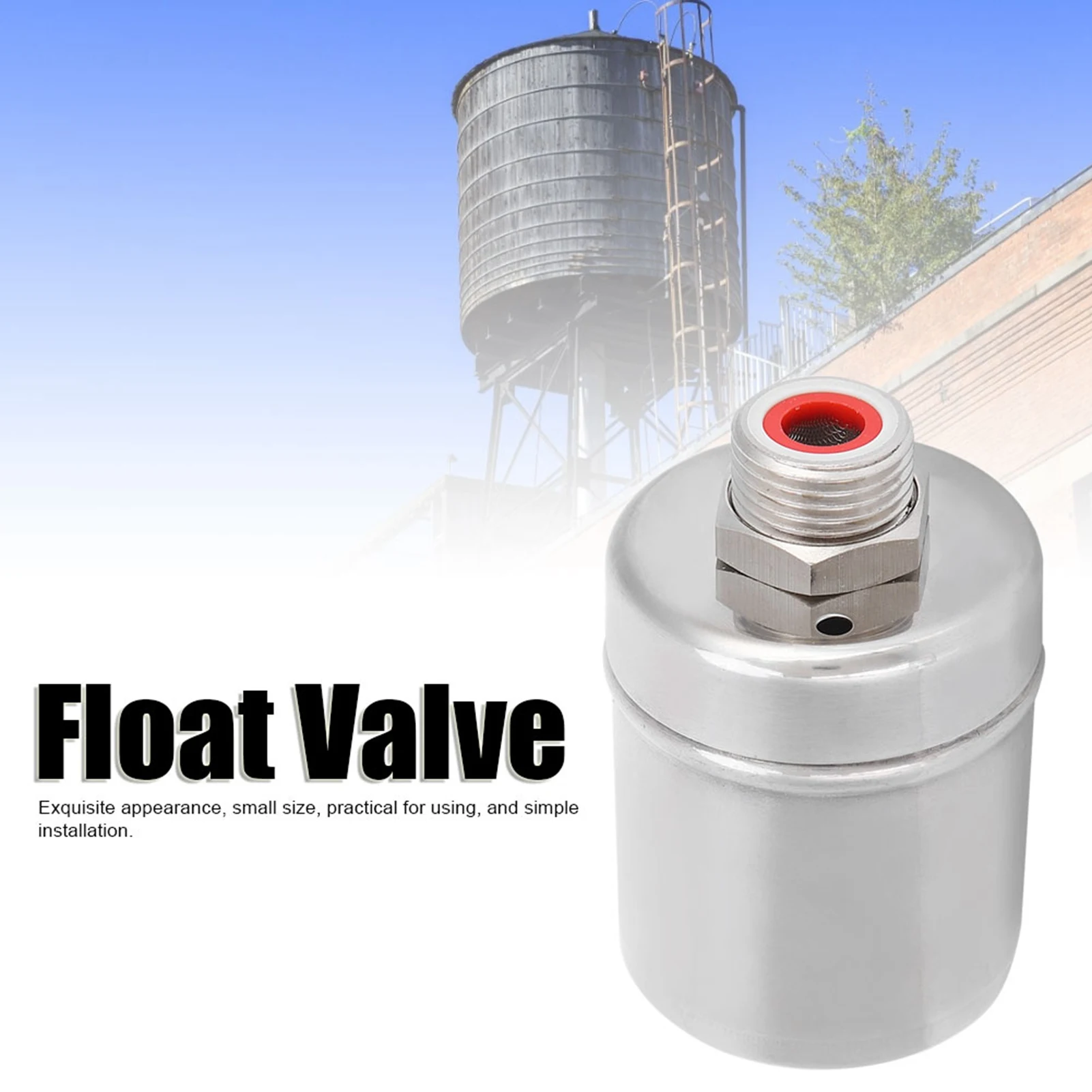 1/2in Floating Ball Valve Stainless Steel Automatic Water Control Valve for Water Sink Tower G1/2in