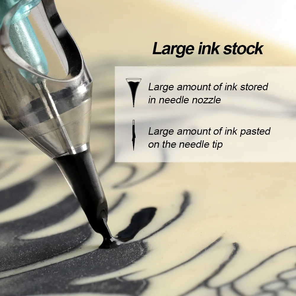 Tattoo Microblading Needles Disposable Tattoo Tips STIGMA 20Pcs Tattoo Needle Cartridge Round Liner Disposable Eyebrow Cartridge 0.3/0.35MM Makeup Tattoo Supplies