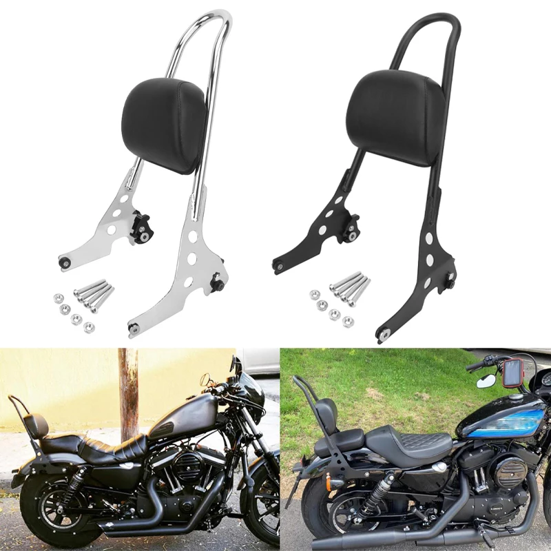 Cuscino Schienale Moto Per Harley Sportster XL 883 E 1200 - Comodo E Facile Da Montare - Foto 13