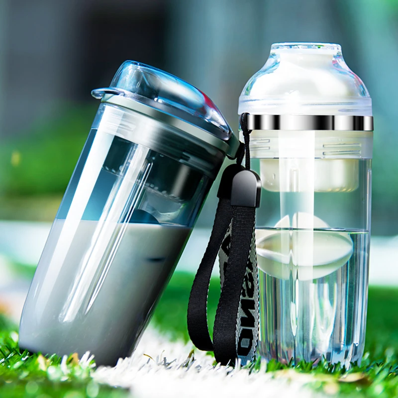Shaker Bottle Fitness Exercise Water Bottle Scale Meal Replacement Milkshake Protein Shakes Powder Stirring Cup