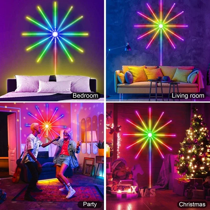 

LWTD LED Atmosphere Lamps Wall Lights Graffiti Bluetooth Smart Music Syncing Light Christmas Bedrooms Decoration Starry Lamp