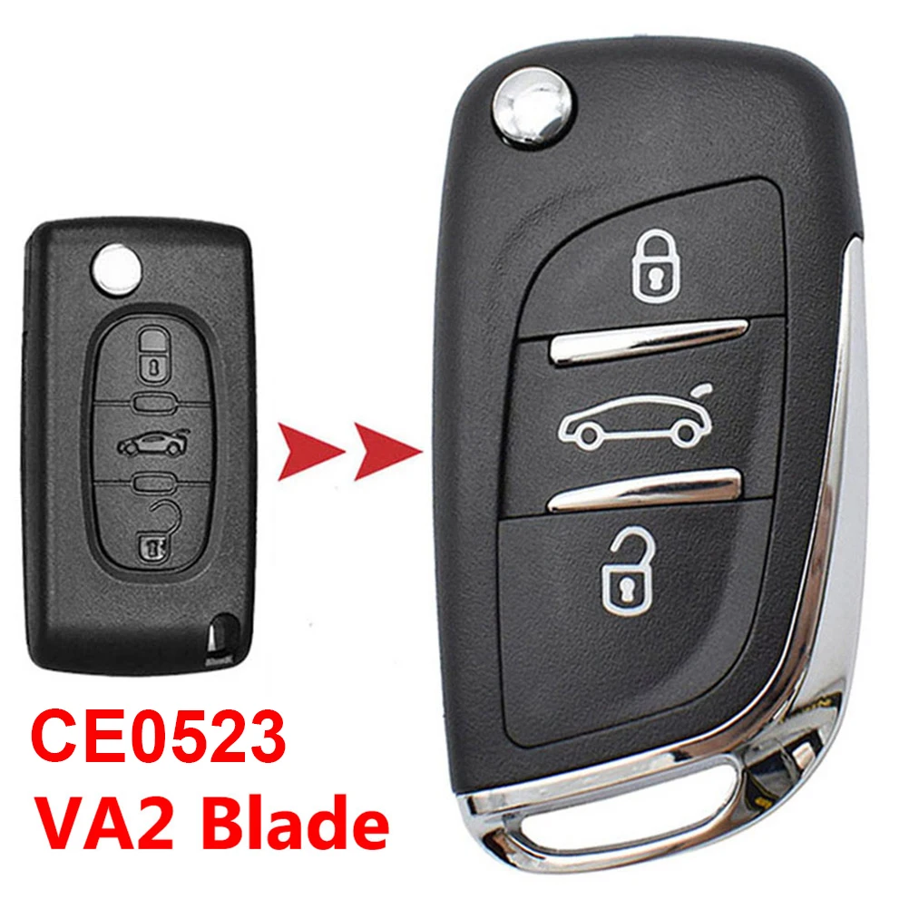 

Car Key Shell Case Fob Upgrade Modified HU83 Blade For Citroen C2 C3 C4 C8 Dispatch Peugeot 207 307 308 3008 5008 807 VA2 Blade