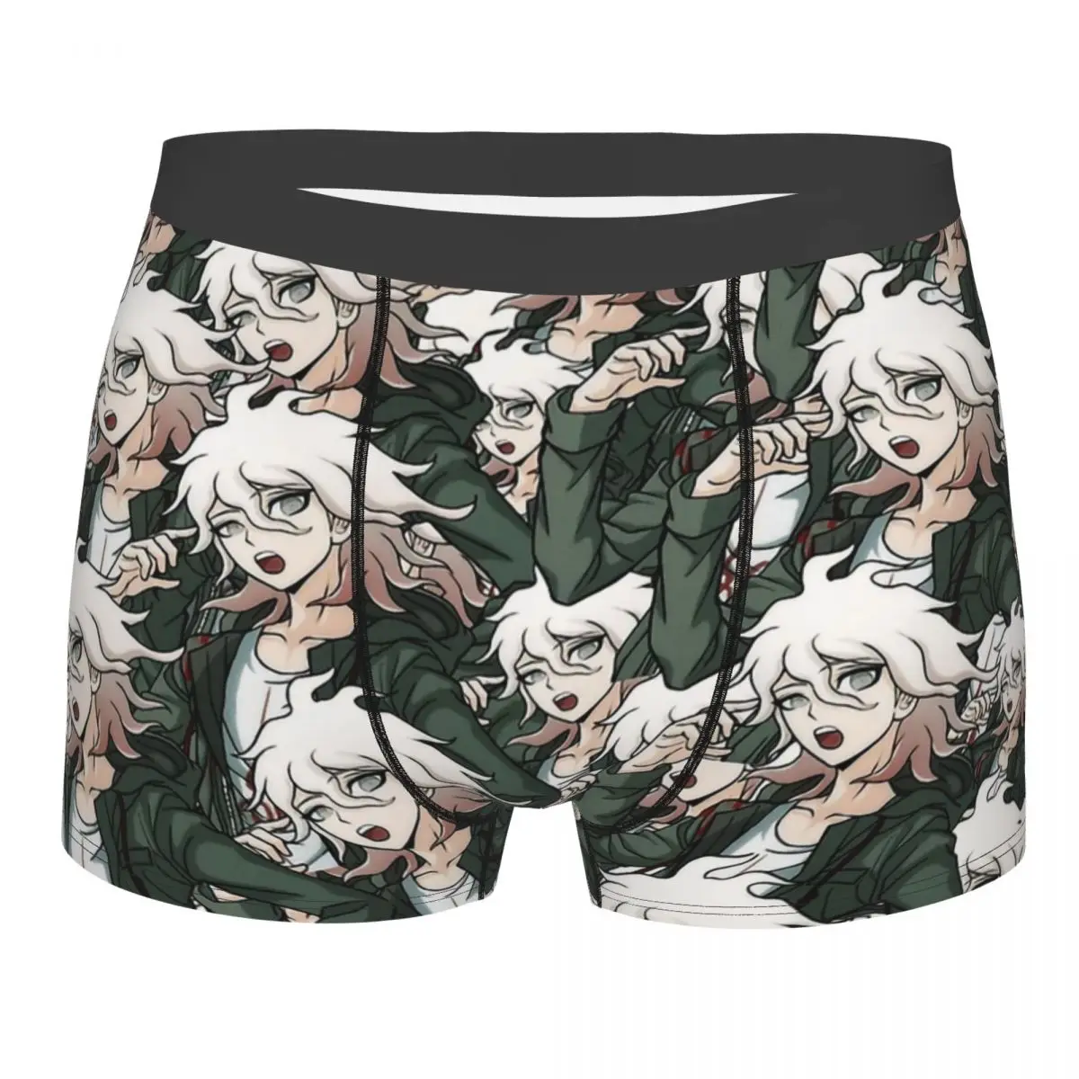 Nagito Komaeda Voice Hope Retro Danganronpa Makoto Game Men's Boxer Briefs,Highly Breathable Underwear Birthday Gifts