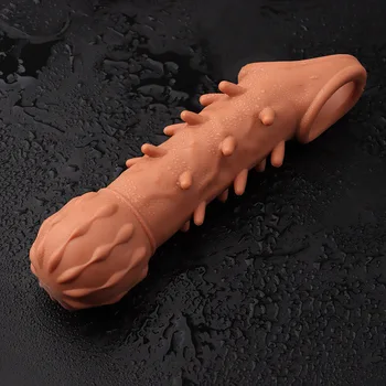 Silicone Penis Sleeve Extension Reusable Condom Delay Ejaculation Dildo Cock Extender Sexo Shop Dick Enlarge Sex Toys for Men 4