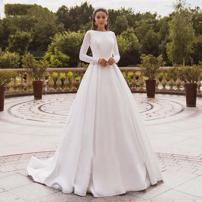 Свадебные Платья Закрытые С Рукавами Мусульманские фото 16