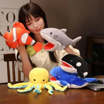 Plush Ocean Animal Finger Puppets Set 1
