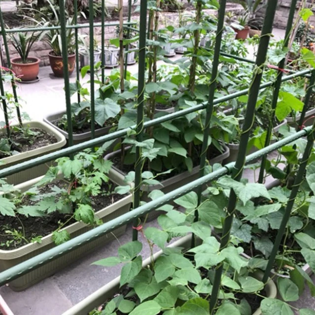 10 Darabos Növényi Tartó Rögzített Keresztkerekes Kerti Hegymászó Rattan Stent Kiegészítők Állítható Műanyag Rögzítőelemek Megfelelő Tét - Image 5