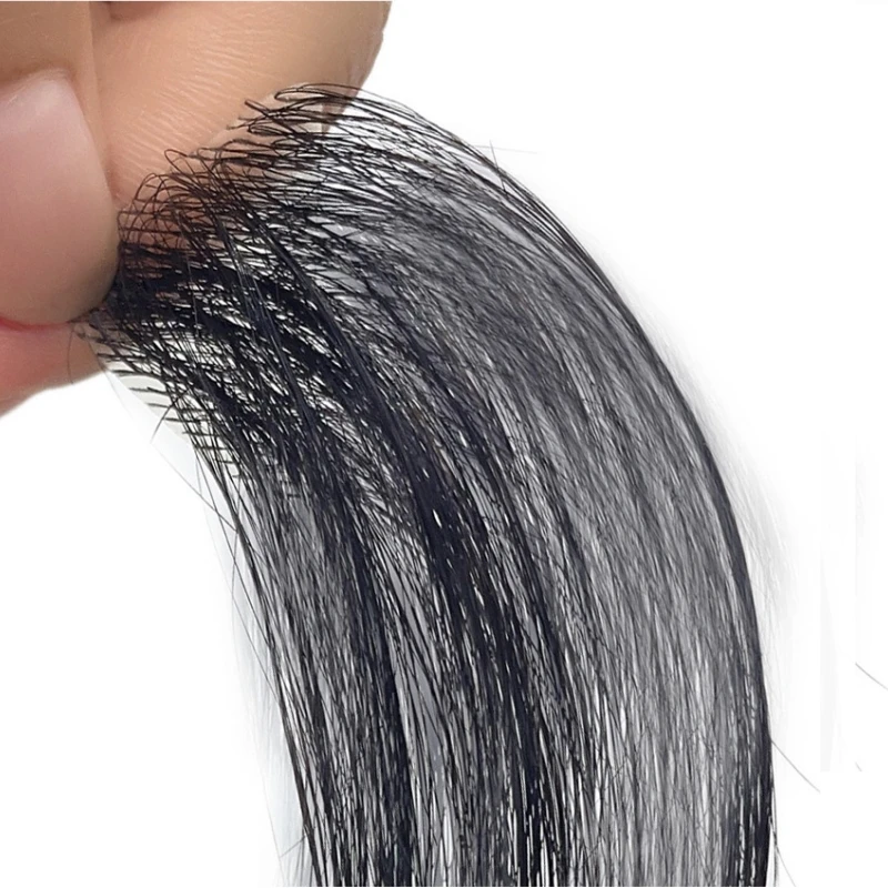Small Natural Human Hairline Hair Temple Patch Replacement Capillary Prothesis Invisible Alopecia Areata Hairpiece for Women Men human hair wig,human hair toppers
