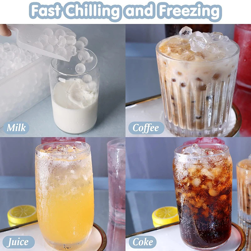 Mini Ice Cube Tray 104 Holes Round Ice Ball Molds Tiny Crushed Tray for Chilling Drinks Coffee Juice Tools Silicona BPA Free ice mold