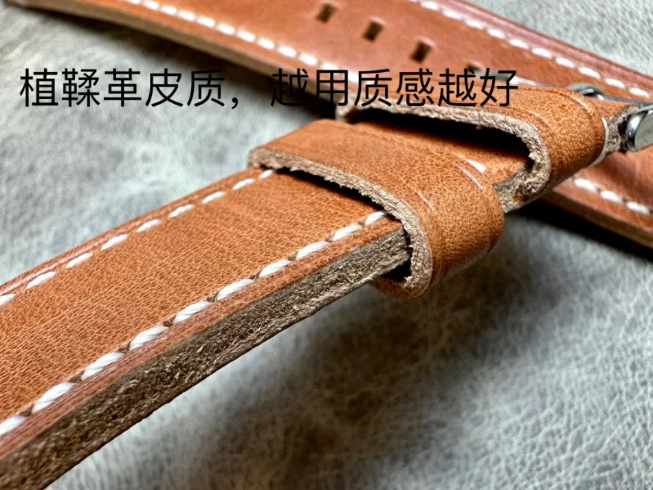 

Large size Genuine Cow Leather Watch Band Brown high quality Watchband Watch Bracelet 20mm 22mm Watch Strap long Wristband XXL