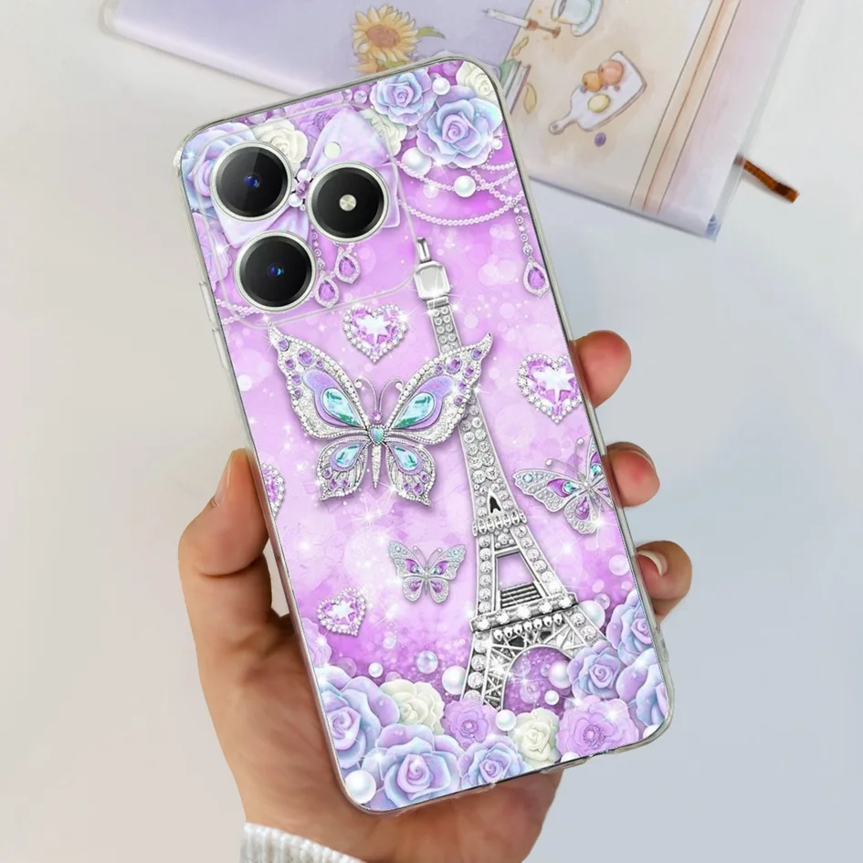 Cute Love Heart Soft Clear Silicone Protective Phone Case