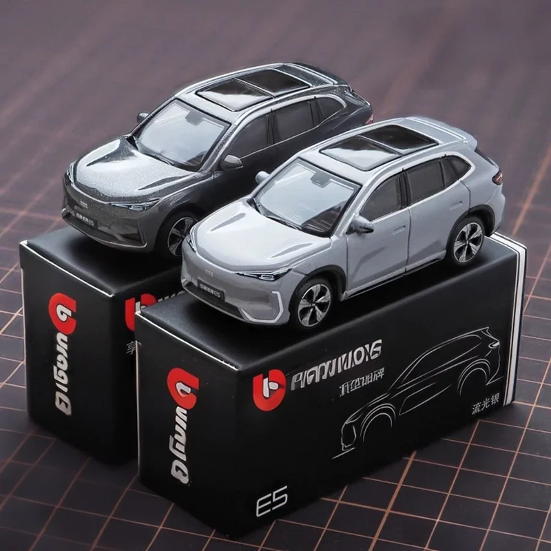 부라고 1:64 지리 E5 EX5 합금 SUV 자동차 모형 다이캐스트 금속 신에너지 자동차 모형 시뮬레이션 미니어처 스케일 어린이 선물