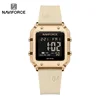 NAVIFORCE Digital Watch Time Date Week Display Silicone Strap Women's Watch Fashion Multifunctional Waterproof  Lady Wrist Watch