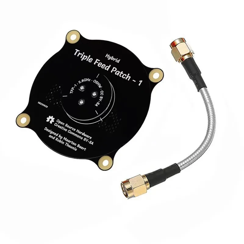 Antenne Patch Triple Feed 5.8GHz SMA/RP-SMA pour FPV Drone